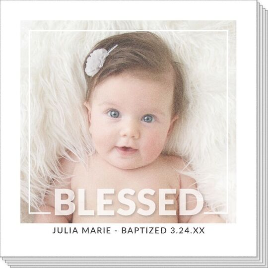 Blessed Overlay Photo Napkins